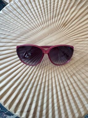 DVF Hot Pink Sunglasses Round Eye